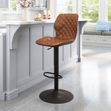 Zuo Modern Seth 100% Polyurethane, Plywood, Steel Modern Commercial Grade Barstool Vintage Brown, Dark Bronze 100% Polyurethane, Plywood, Steel