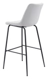 English Elm EE2714 100% Polyurethane, Plywood, Steel Modern Commercial Grade Bar Chair White, Black 100% Polyurethane, Plywood, Steel