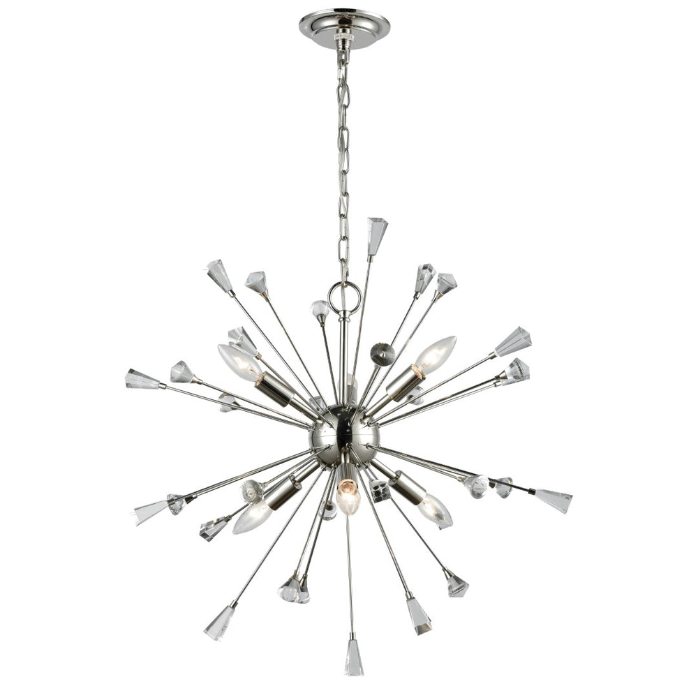 Sprigny 25'' Wide 6-Light Chandelier - Matte Gold