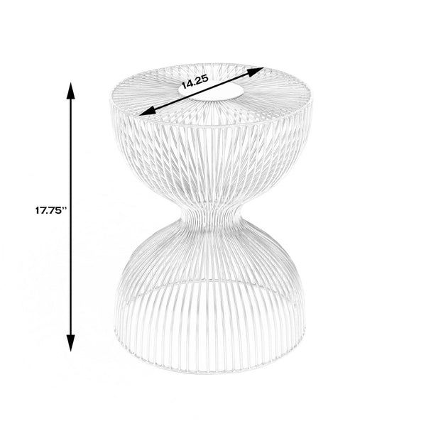 Butler Specialty Nicholas White Metal End Table 3318288