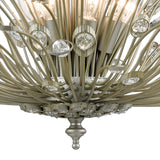 Mullica 36'' Wide 8-Light Chandelier - Aged Silver