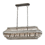 Summerton 39'' Wide 6-Light Linear Chandelier - Washed Gray