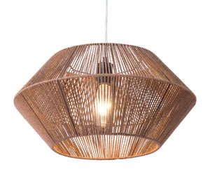 Zuo Modern Kendrick Steel, Paper Transitional Commercial Grade Ceiling Lamp Brown Steel, Paper