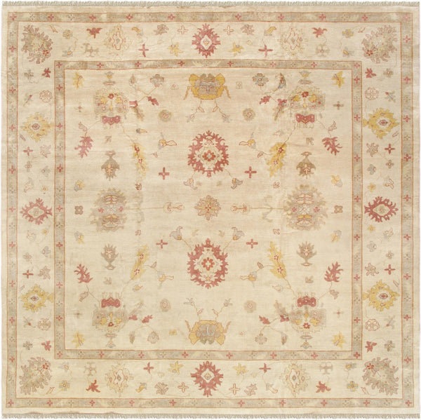 Pasargad Antique Oushak Collection Purple Lamb's Wool Area Rug 033217-PASARGAD