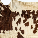 HomeRoots 72" X 84" White And Brown Cowhide  Rug 332281-HOMEROOTS 332281