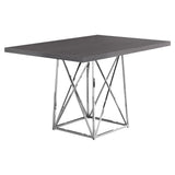 Particle Board ad Chrome Metal Dining Table