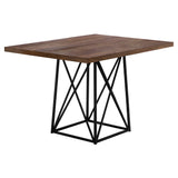 36" x 48" 31" BrownwithBlack Reclaimed Wood Particle Board and Metal Dining Table