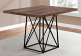 36" x 48" 31" BrownwithBlack Reclaimed Wood Particle Board and Metal Dining Table