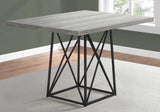 36" x 48" 31" GreywithBlack Reclaimed Wood Particle Board and Metal Dining Table