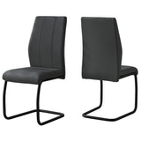 Leather Look Chrome Metal and Foam Dining Chairs