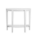 11.75" x 36" x 32.5" White Finish Accent Table