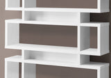 Modern 55"H White Finish Hollow Core Bookcase
