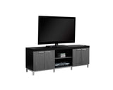 Black Grey Silver Particle Board Hollow Core Metal TV Stand