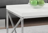 17" Particle Board and Chrome Metal Coffee Table