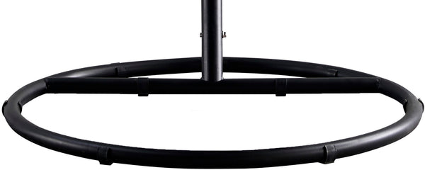 Tarzan Fabric / Rattan / Steel / Foam Contemporary Dark Grey Fabric Outdoor Patio Swing Chair - 42.5" W x 28" D x 77" H