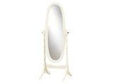 20" x 23" 59" Antique Oval Wood Frame Mirror