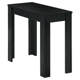 12" x 23.75" x 21.5" Black Particle Board Laminate Mdf Accent Table