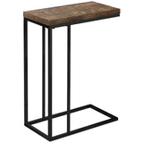 18.25" x 10.25" x 25.25" BrownBlack Particle Board Metal Accent Table