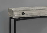 32.5" Grey Reclaimed Wood Particle Board Accent Table with Black Legs