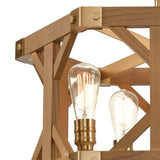 Structure 23'' Wide 4-Light Chandelier - Medium Oak