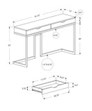 32" Cappuccino Finish and Black Metal Accent Table