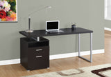 Particle Board and Grey Metal Computer Desk