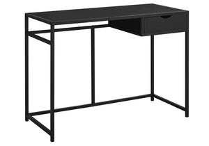 20" x 42.25" x 30" Black Mdf Metal Computer Desk