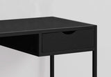 20" x 42.25" x 30" Black Mdf Metal Computer Desk