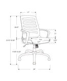 24.25" x 24" x 37.75" Black Foam Metal Nylon Multi Position Office Chair