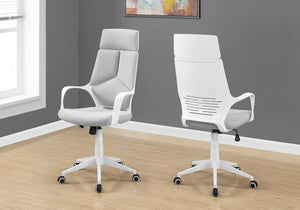 45.75" Foam White Polypropylene MDF and Metal High Back Office Chair