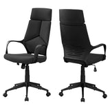 24.5" x 25" x 95.5" Black Foam Metal Nylon High Back Office Chair