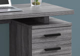 23.5" x 47.25" x 30" Grey Black Particle Board Hollow Core Computer Desk