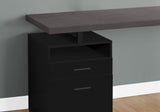 23.75" x 60" x 30" Black Grey Particle Board Hollow Core Metal Computer Desk