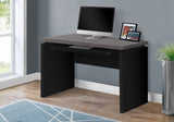 30.75" Black Particle Board MDF and Laminate Computer Desk with a Grey Top