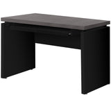 30.75" Black Particle Board MDF and Laminate Computer Desk with a Grey Top