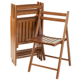 Robin 4-Piece Folding Chair Set, Teak