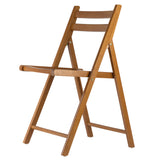 Winsome Wood Robin 4-Piece Folding Chair Set, Teak 33415-WINSOMEWOOD