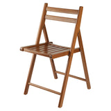 Winsome Wood Robin 4-Piece Folding Chair Set, Teak 33415-WINSOMEWOOD