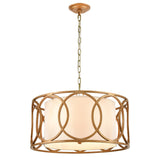 Ringlets 22'' Wide 4-Light Chandelier - Golden Silver