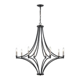 Spanish Villa 36'' Wide 8-Light Chandelier - Charcoal