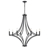 Spanish Villa 36'' Wide 8-Light Chandelier - Charcoal