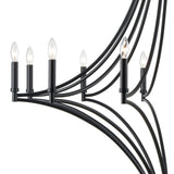 Spanish Villa 48'' Wide 12-Light Chandelier - Charcoal