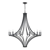 Spanish Villa 48'' Wide 12-Light Chandelier - Charcoal