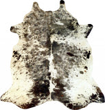 6.5 Ft Black and White Brindled Cowhide Rug