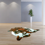 6.5 Ft Tri-Colored Brindled Cowhide Rug