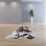 6.5 Ft Brown and White Brindled Cowhide Rug