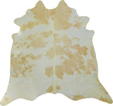 6.5' White and Tan Brazilian Natural Cowhide