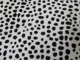 6 Ft Black and White Cheetah Stenciled Cowhide