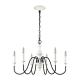 Val de Loire 28'' Wide 6-Light Chandelier - White