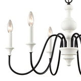 Val de Loire 28'' Wide 6-Light Chandelier - White